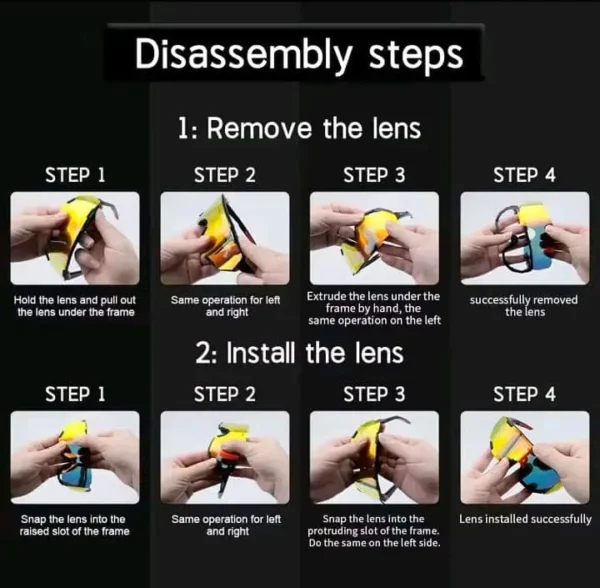 X-TIGER Gafas de Sol Deportivas Polarizadas 5 Lentes - Imagen 4